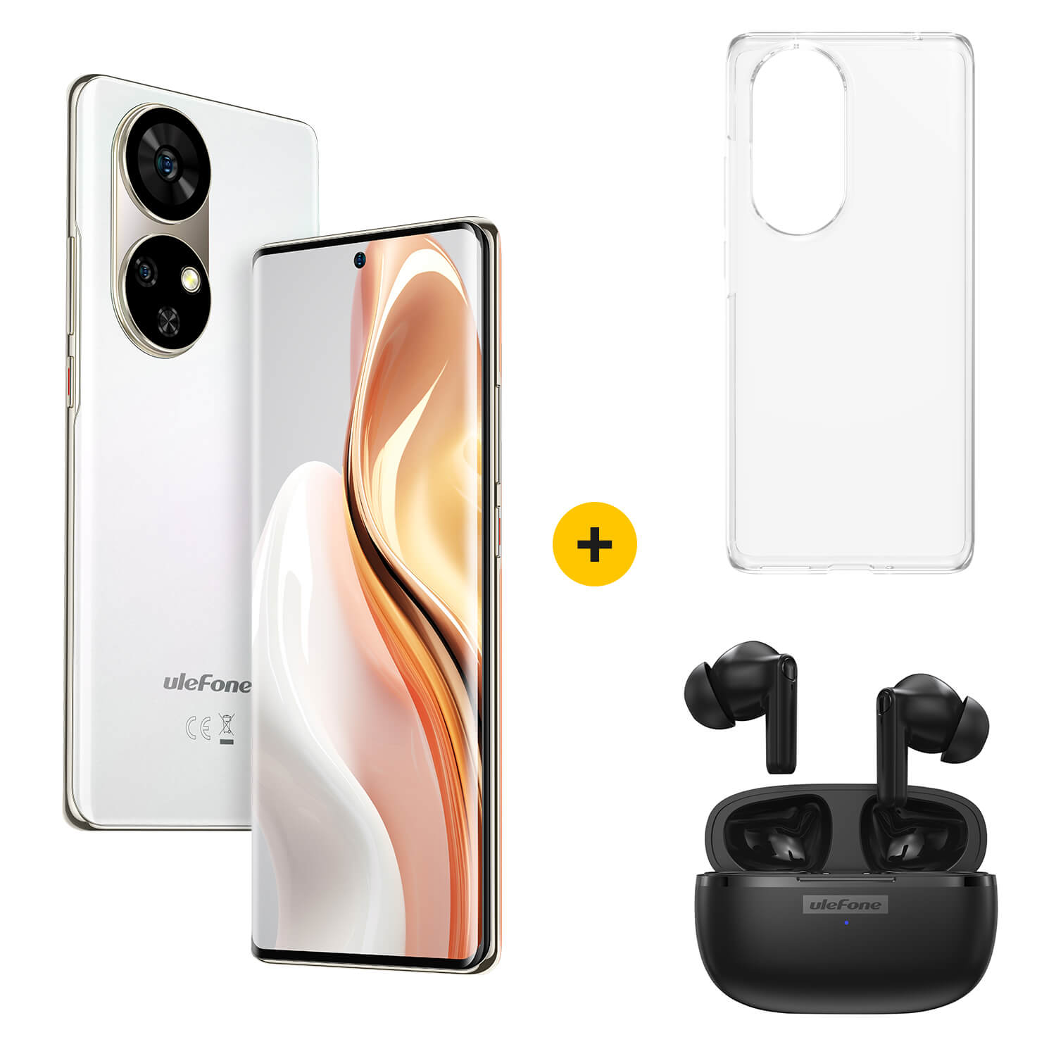 Ulefone Note 17 Pro Pearl White TPU with Buds
