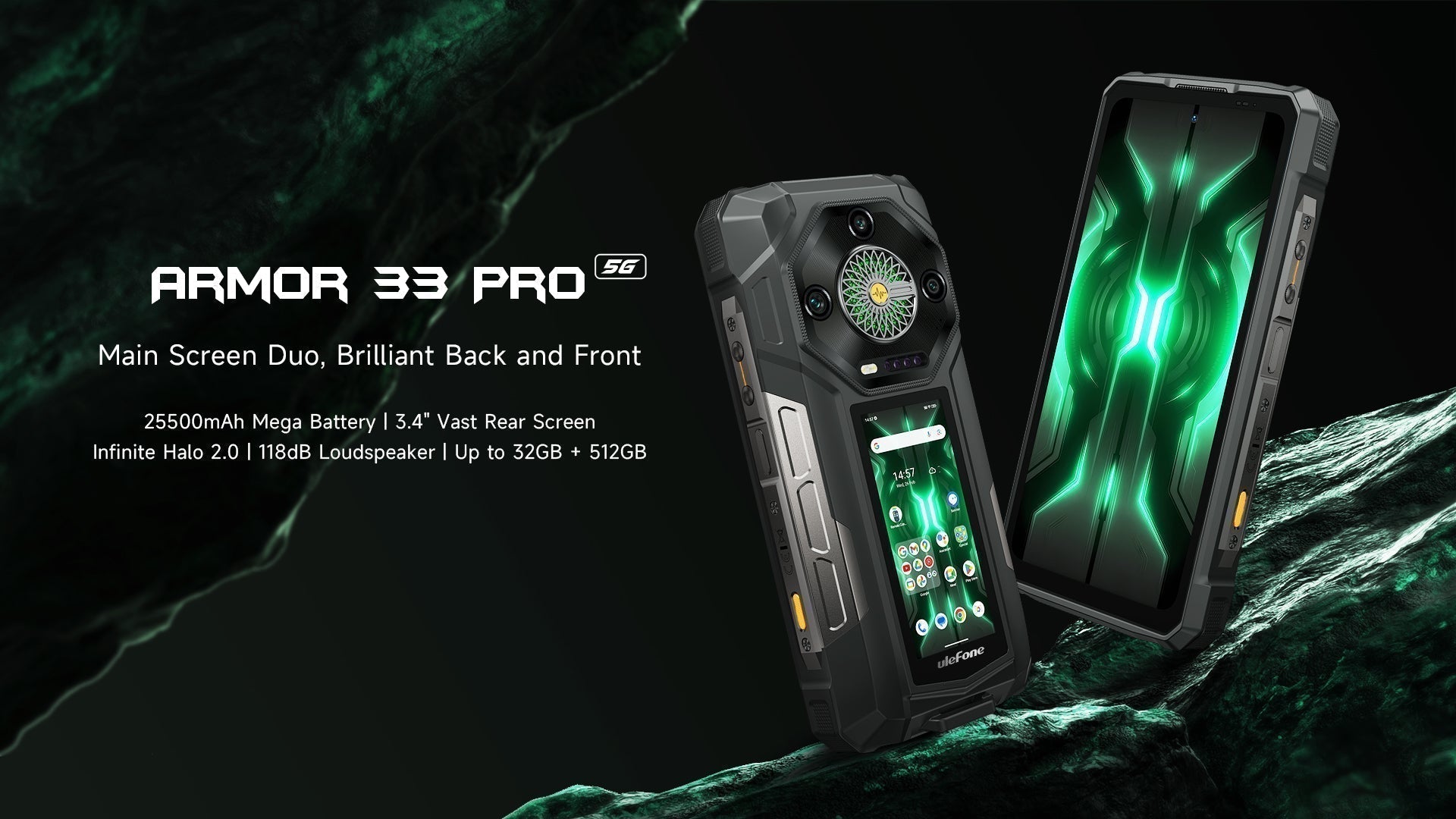 Ulefone Armor 33 Series Launched: 25,500mAh Super Battery and Dual-Screen Rugged Phone