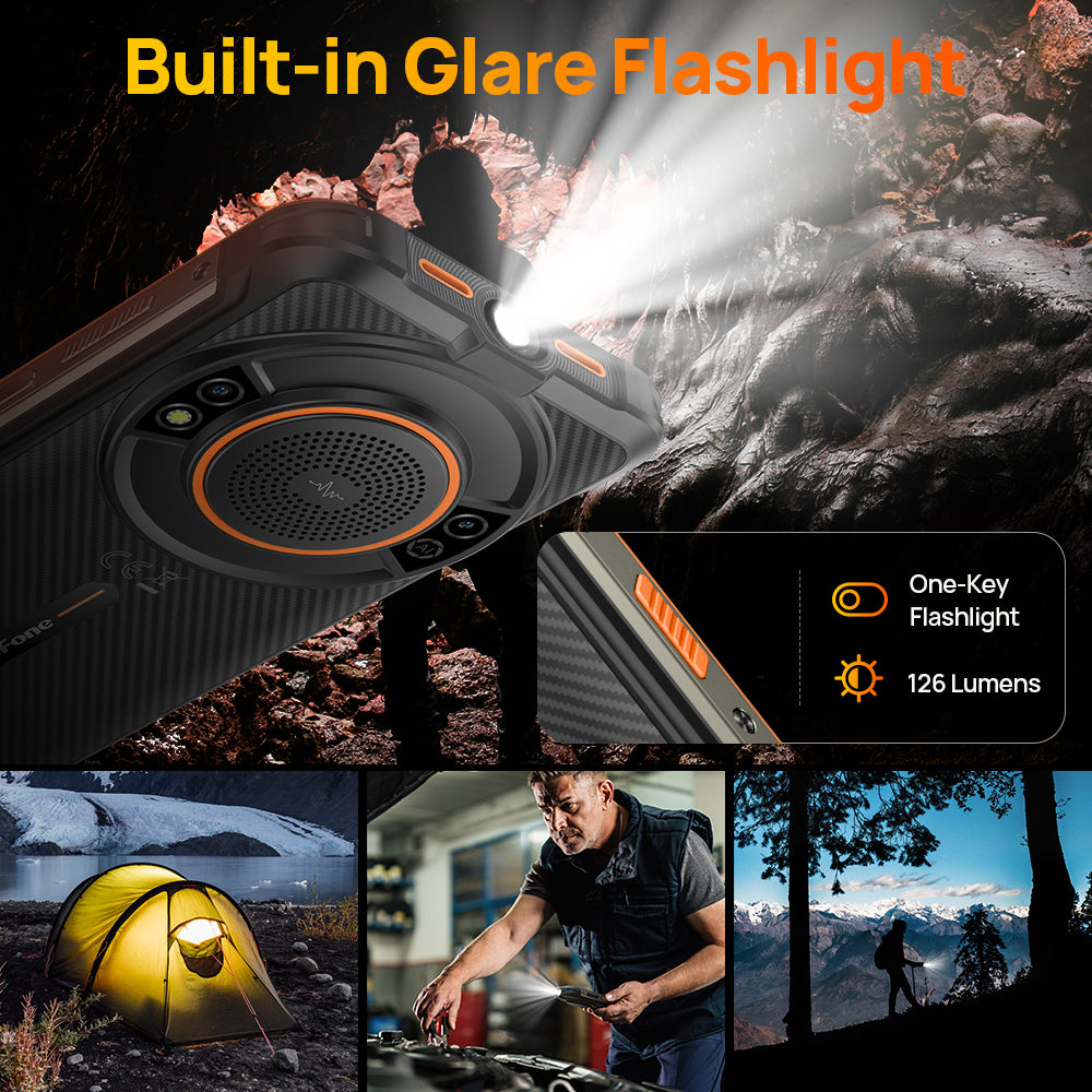 Loudest Phone Ulefone Power Armor 16S Built-in Glare Flashlight