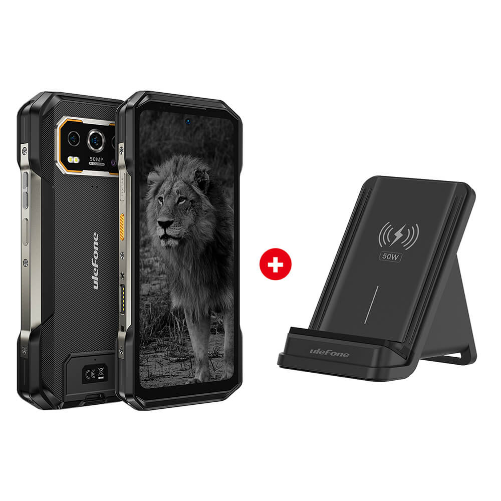 most rugged smartphone Ulefone Armor 27 Pro With 50W Wireless Charging Stand