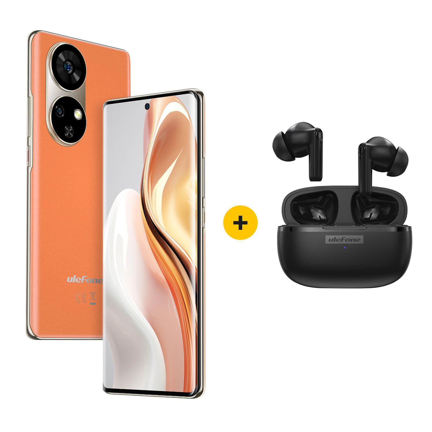 Ulefone Note 17 Pro Orange Smartphones With Buds