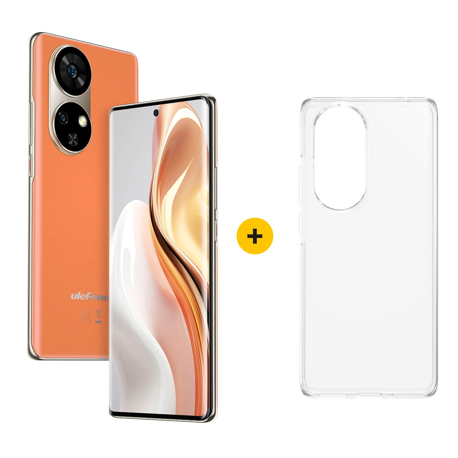 Ulefone Note 17 Smartphone Orange Color with TPU