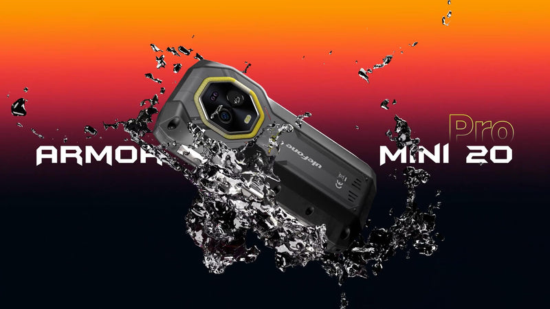 The pocket-sized powerhouse Ulefone Armor Mini 20 Pro packs a punch with its powerful 5G connectivity, advanced 64MP IR night vision, and durable construction.